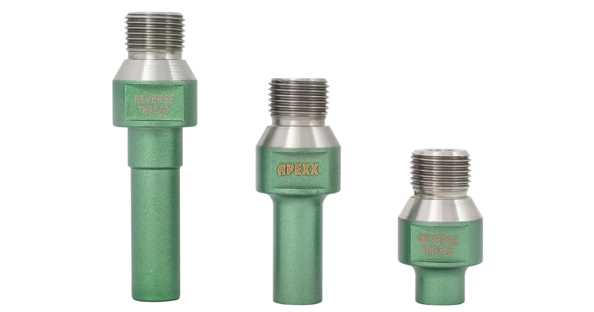APEXX Reverse-Thread Adapters for Incremental Bits