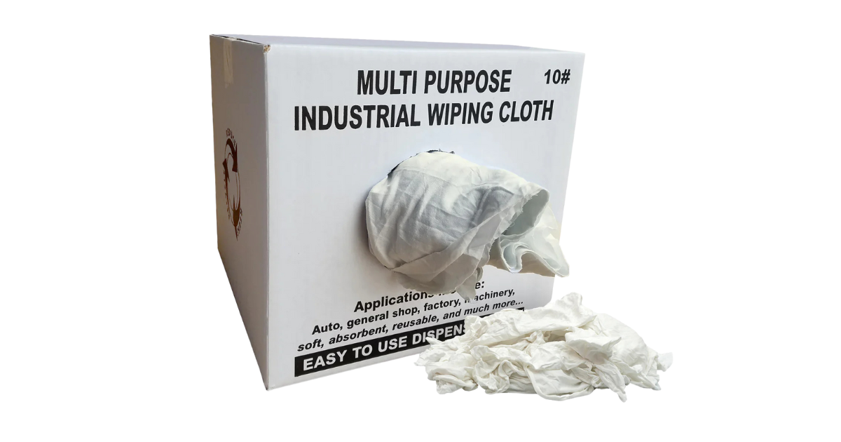 Mixed White Recycled Rags - 10 lbs Box