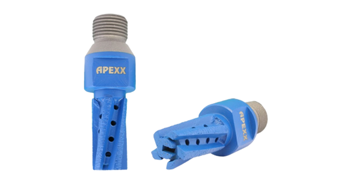 Apexx Reverse-Thread Blue CNC Finger Bits with Bottom Segment