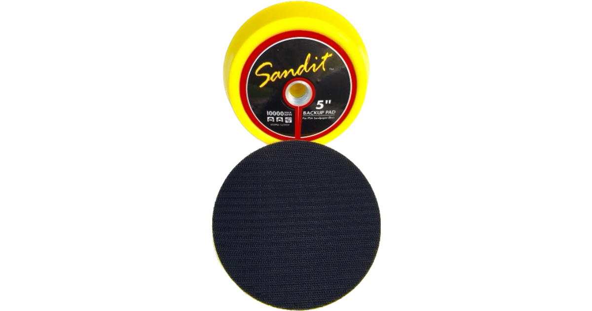 SANDIT Wedge Yellow Foam Hook & Loop Backer Head 5/8”-11 Thread