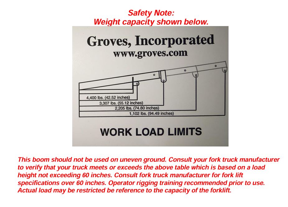 Groves Fork Lift Boom - FLB