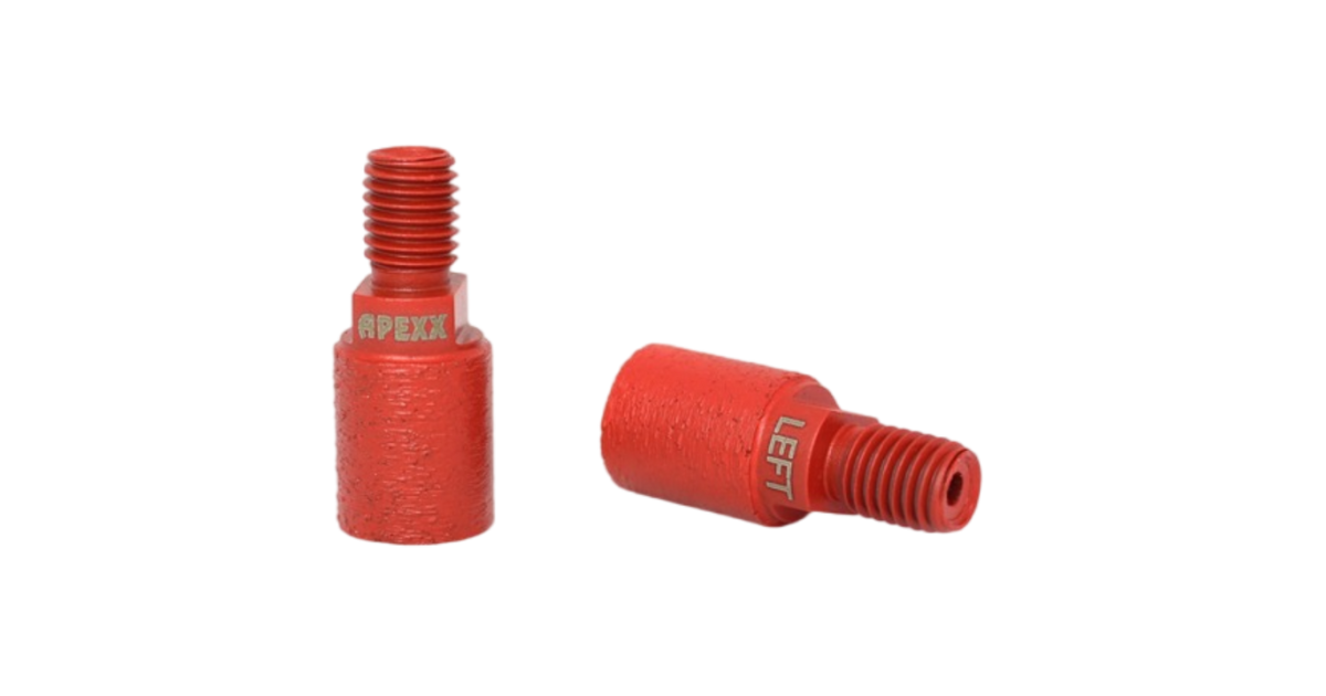 APEXX Red Reverse-Thread Incremental Cutting Bit For UCS, Quartzite & Granite