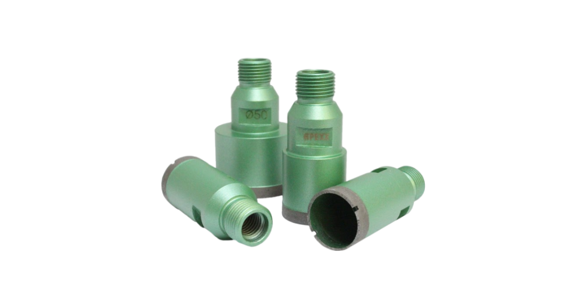 APEXX Thin-wall CNC Core Bits with 1/2 Gas Thread