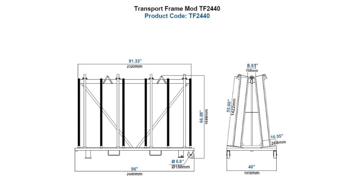 Aardwolf Transport (8ft Long) Rack TF2440