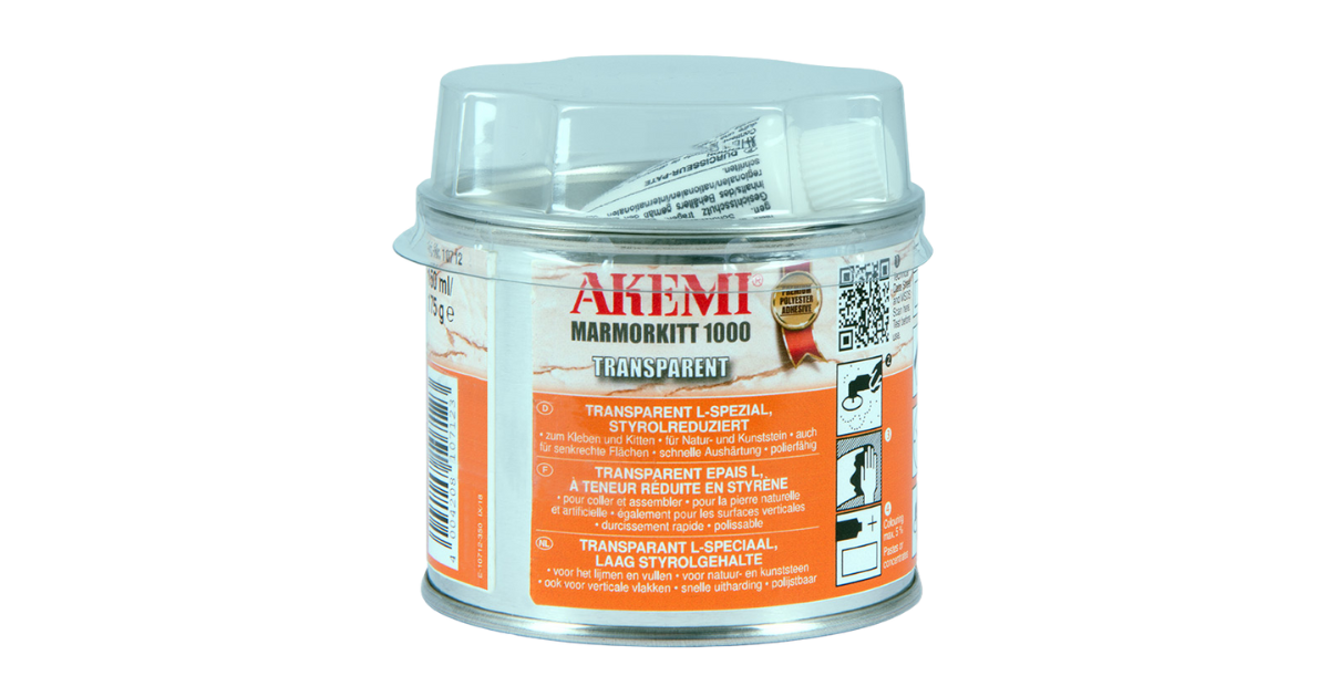 Akemi Marmorkitt 1000 Transparent Knife Grade Adhesive