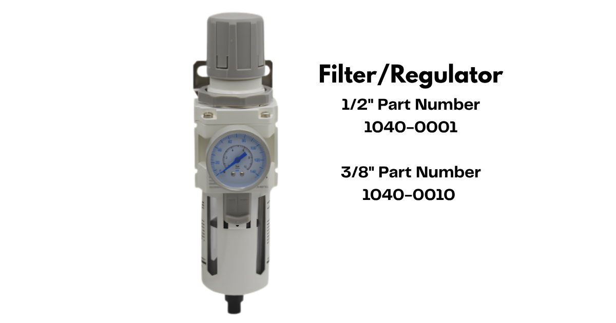 Alpha 3/8" or 1/2" Filter/Regulator only part numbers 1040-0001 and 1040-0010