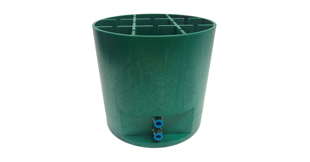 BVC Replacement Round Plastic Block 200x200 w/8mm fittings