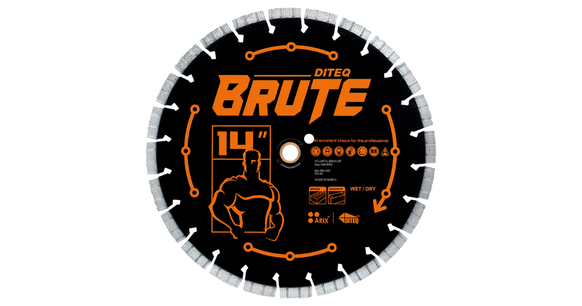 Diteq C/S-32BR BRUTE Stone, Brick Pavers, Hard Concrete Blades