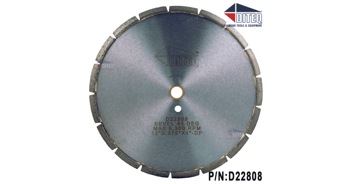 Diteq 12" V Profile Bevel Blades (V-Crack Chaser)