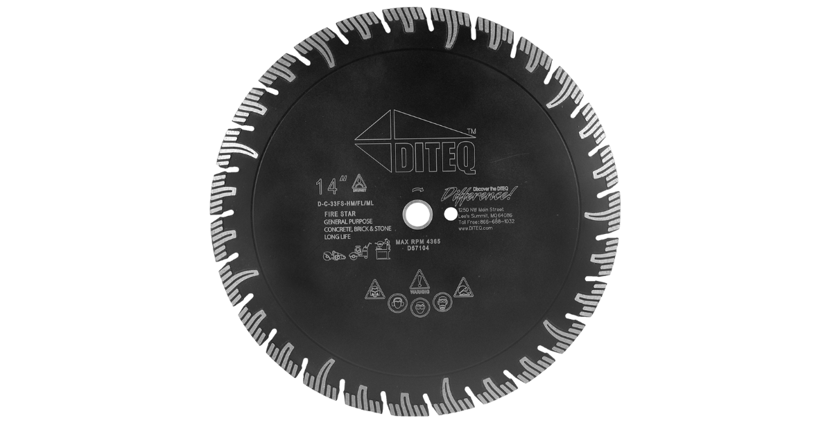 Diteq C-33 Firestar Blades For Concrete, Brick & Stone & More