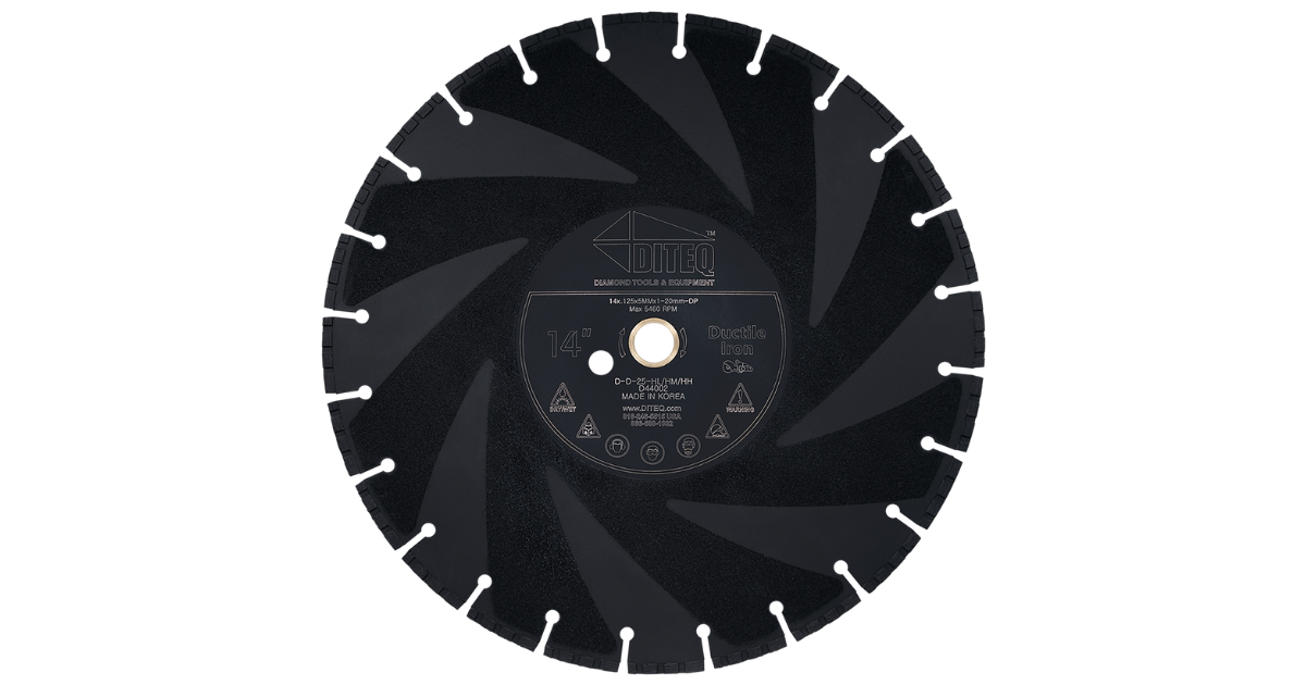 Diteq D-25 Ductile Iron Diamond Blade