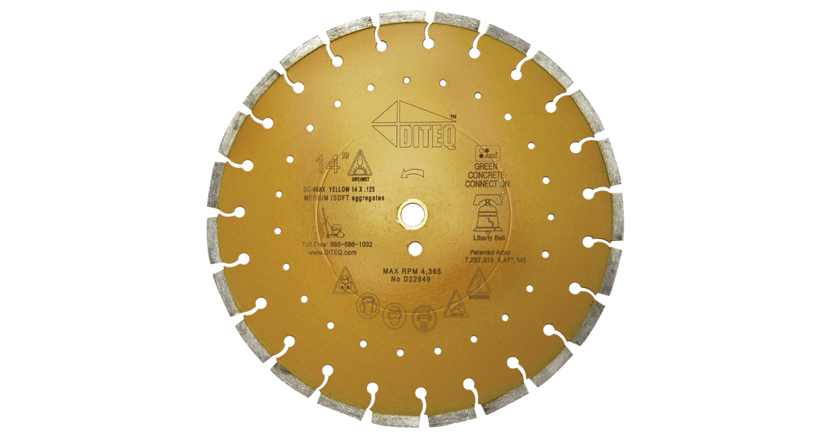 Diteq GC-45AX Arix (Orange) Green Concrete Diamond Blades