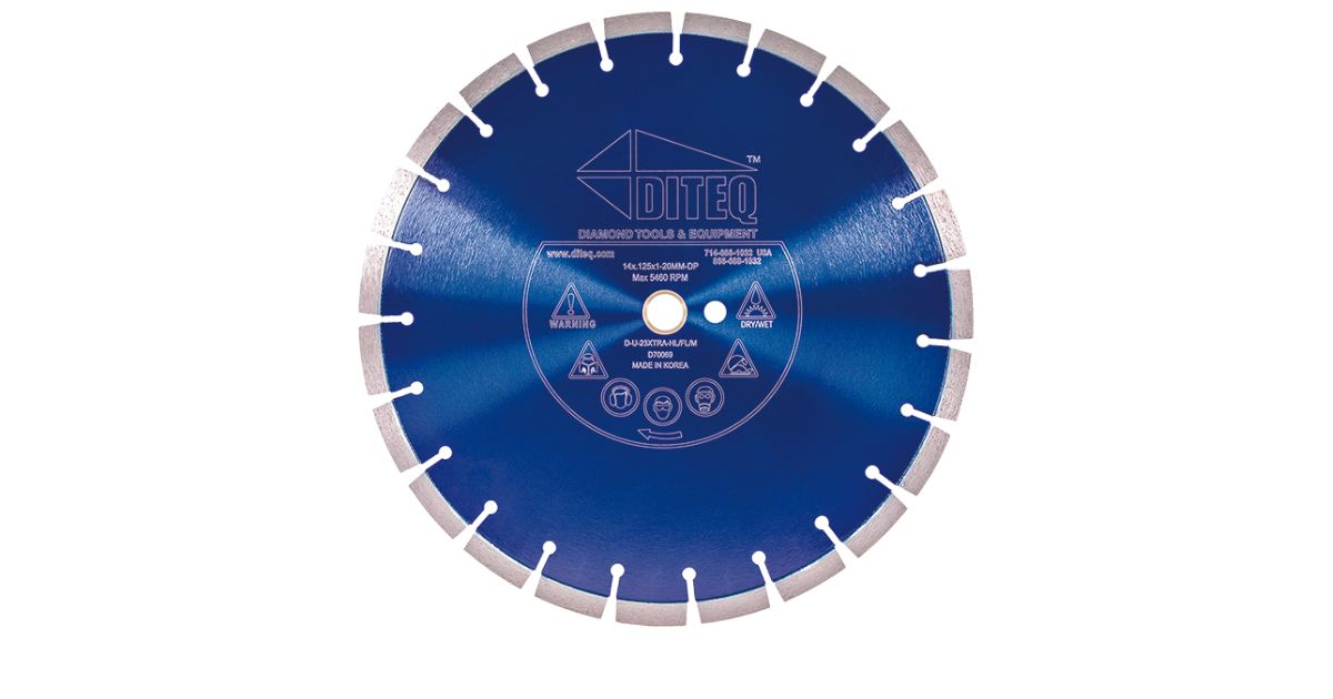 Diteq U-23 Xtra 14" Segmented Diamond Blade