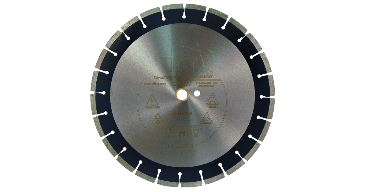 Diteq U-A26 Asphalt/Green Concrete Diamond Blades