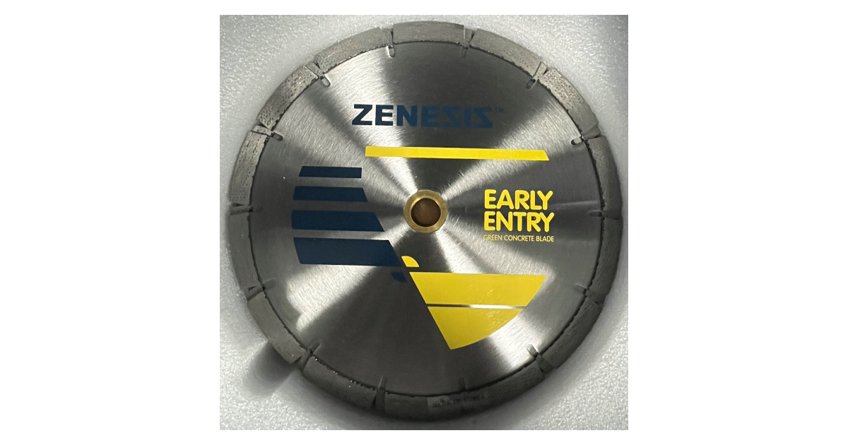 8" Zenesis Yellow Z550 Early Entry Green Concrete Blade
