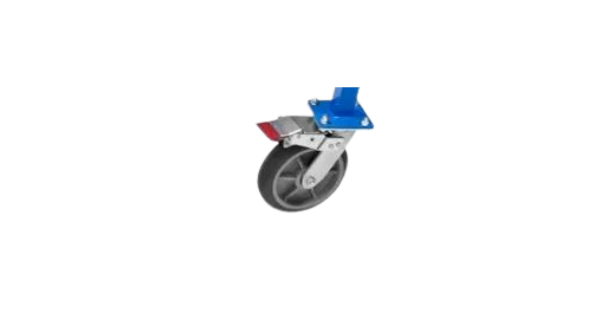 Gulf Wave 8" Red-Tipped All Brake Swivel Caster