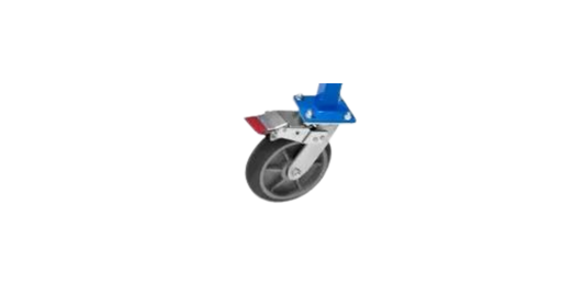 Gulf Wave 8" Red-Tipped All Brake Swivel Caster