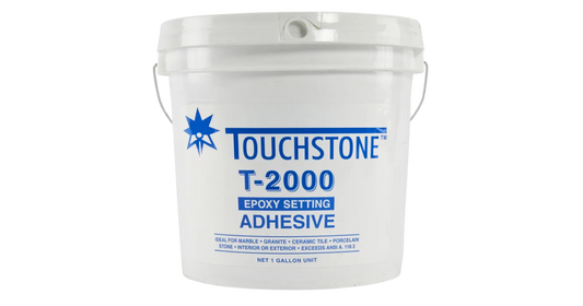 Front View of the 1 Gallon Bucket of Touchstone T-2000 Epoxy Setting Adhesive.