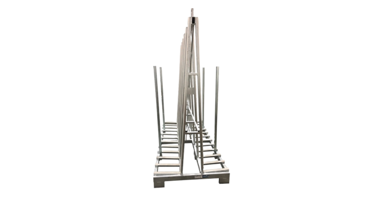 WEHA Extra Tall Double Sided A Frame Transport Cart 94" x 43" x 94"
