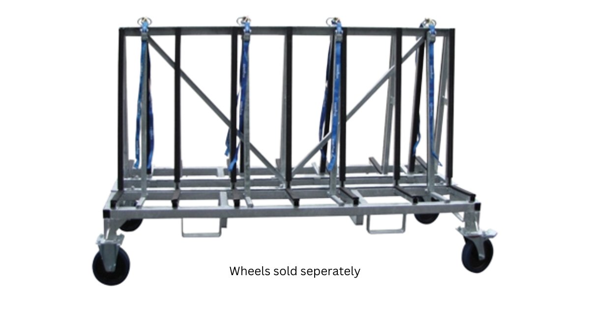 WEHA Shorty A frame Double Sided Transport Cart 78" x 32" x 42"