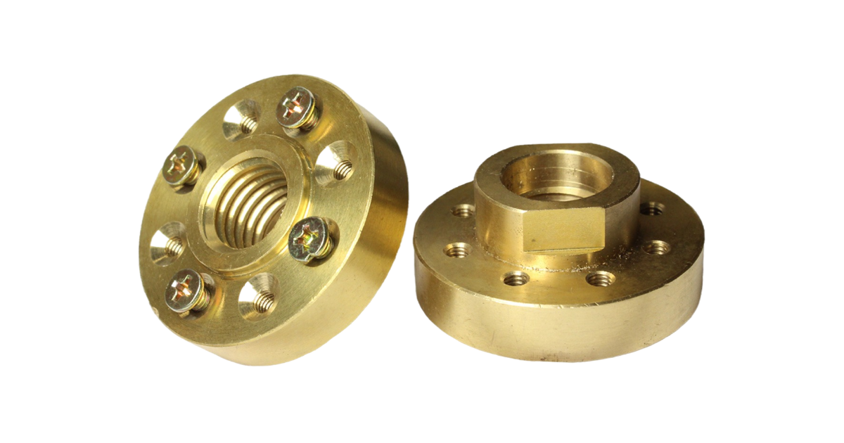 Brass Flush Cut Adapter with 5/8"-11 Thread, 4-hole, 8-Hole