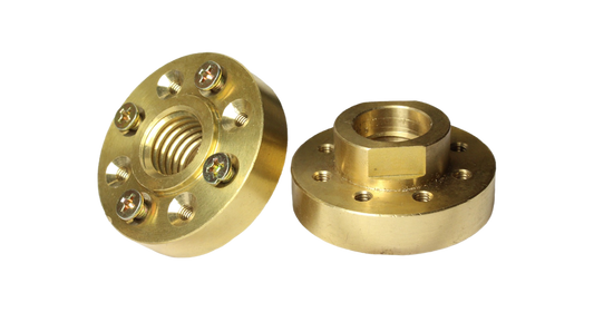 Brass Flush Cut Adapter with 5/8"-11 Thread, 4-hole, 8-Hole