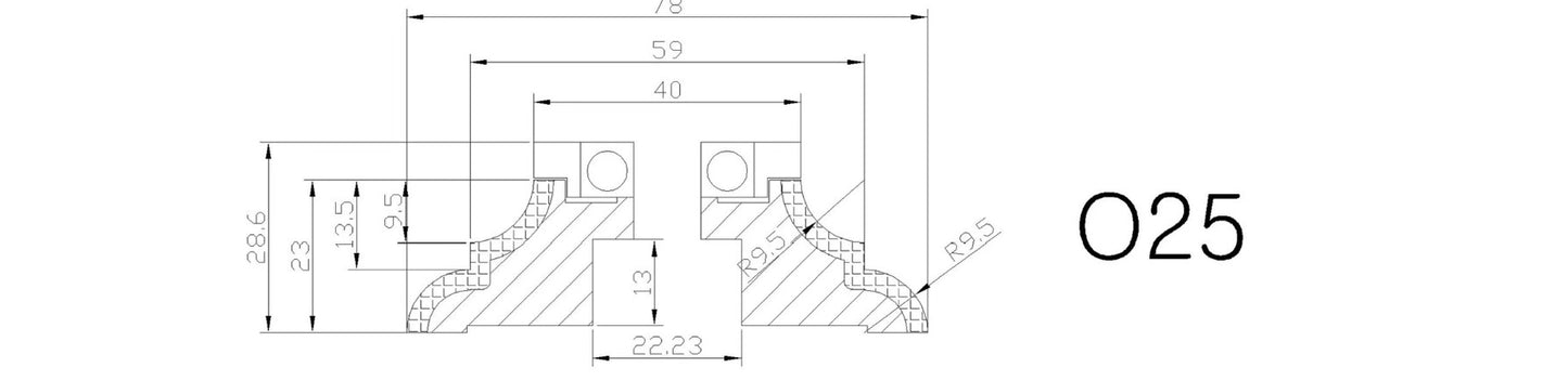 Grizzly Shape O Cove Dupont Profile, Premium Diamond Router Bit