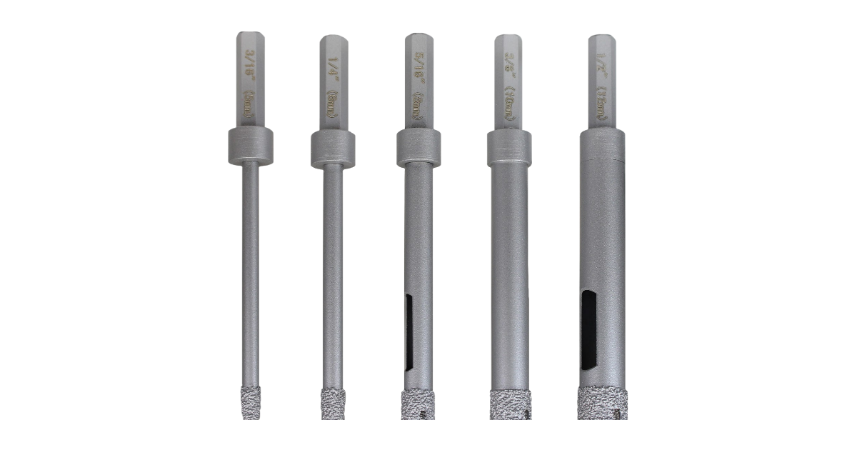Ocean Diamond APEXX Brazed Tile Core Bits w/ Hex Shank