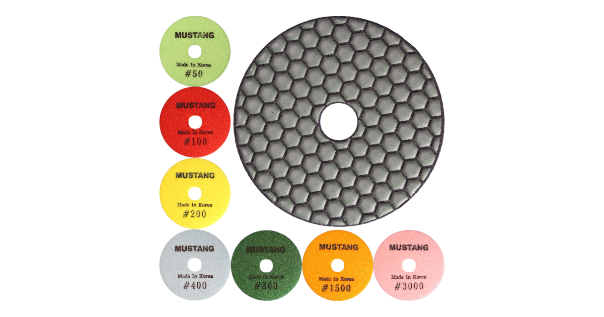 MUSTANG 7-Step Dry/Wet Polishing Pads