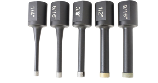 APEXX CNC Blind-Hole Bits, part of our non-coring bit collection designed for drilling blind holes with CNC machines.