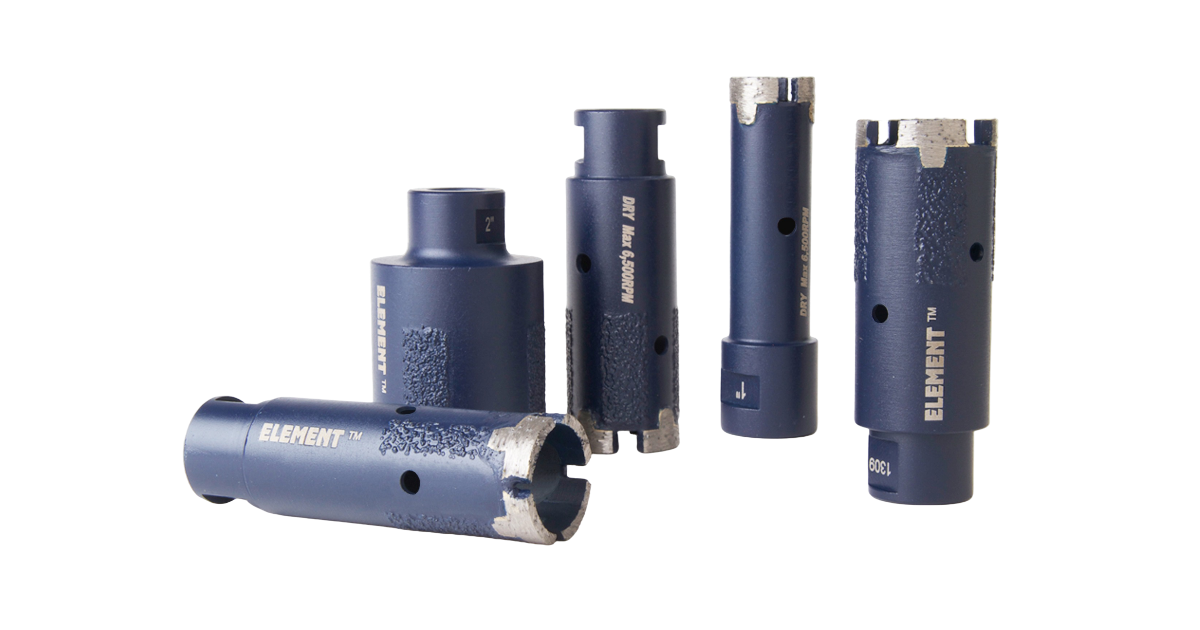 ELEMENT Dry/Wet Core Bits & Blind-Hole Bits