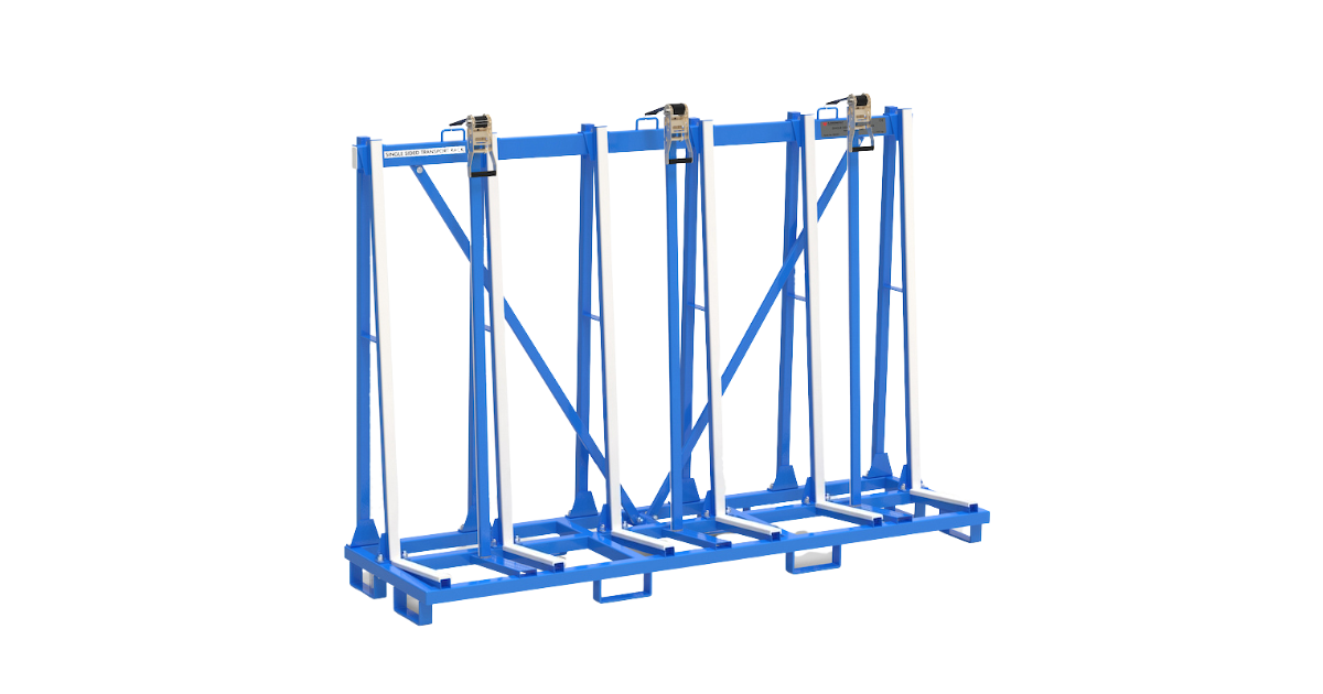 Aardwolf ASSTR2440 Single Sided Transport Rack with white padded rails on the front