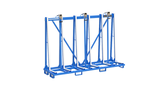 Aardwolf ASSTR2440 Single Sided Transport Rack with white padded rails on the front