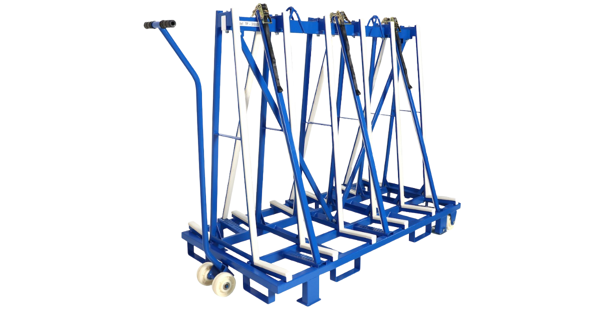 The Transport Frame TF2000 from Aardwolf is for transporting vanity tops & other work pieces. Representing our Aardwolf Collection.