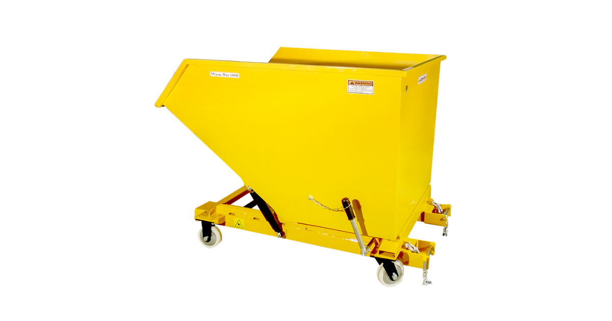 Aardwolf Waste Bin Powder Coated 3mm (Self Dumping Hopper)