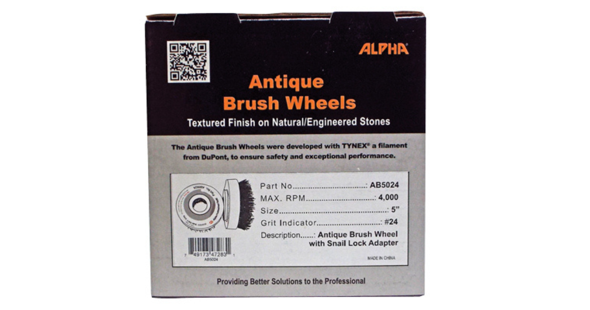 Alpha Carbide Antique and Leather Brush Snail Lock Wheels