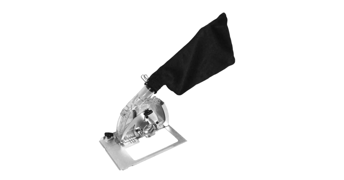 Alpha Ecoguard C Series show blade guard and black dust collection bag