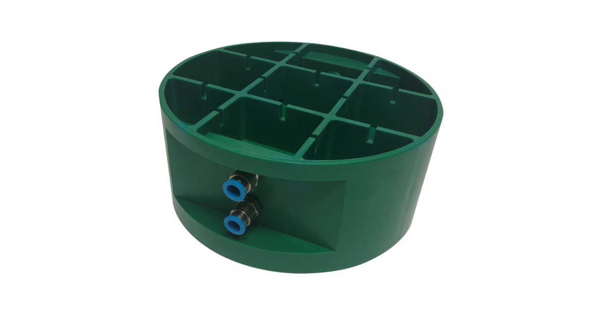 BVC Replacement Round Plastic Block 200x105 w/8mm fittings