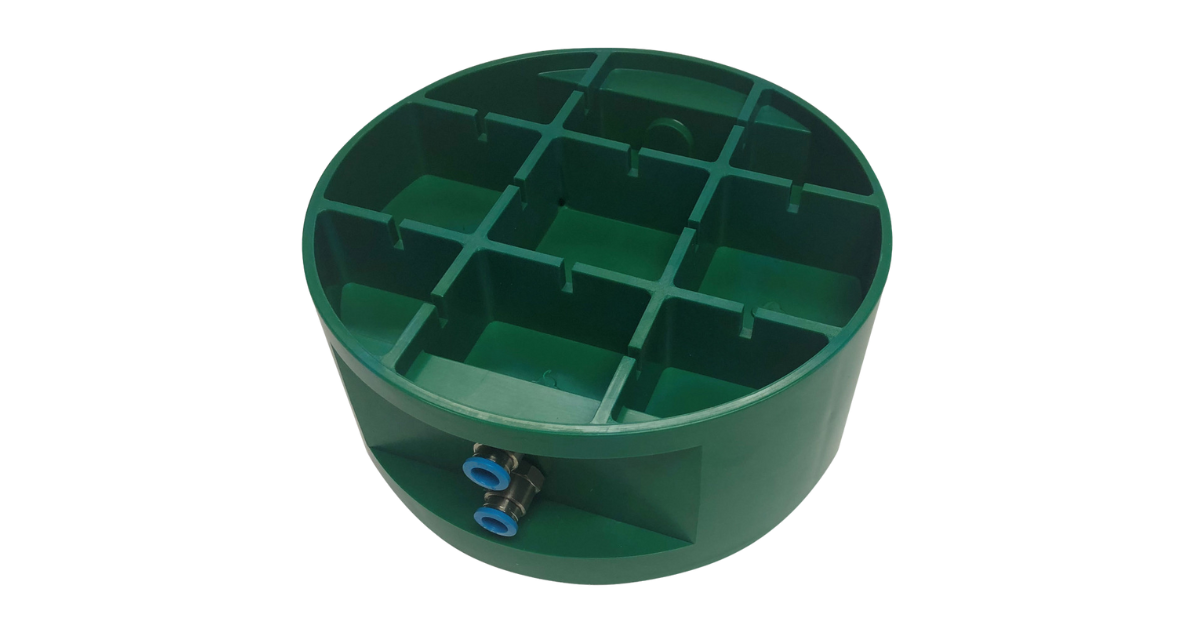 BVC Replacement Round Plastic Block 200x105 w/8mm fittings