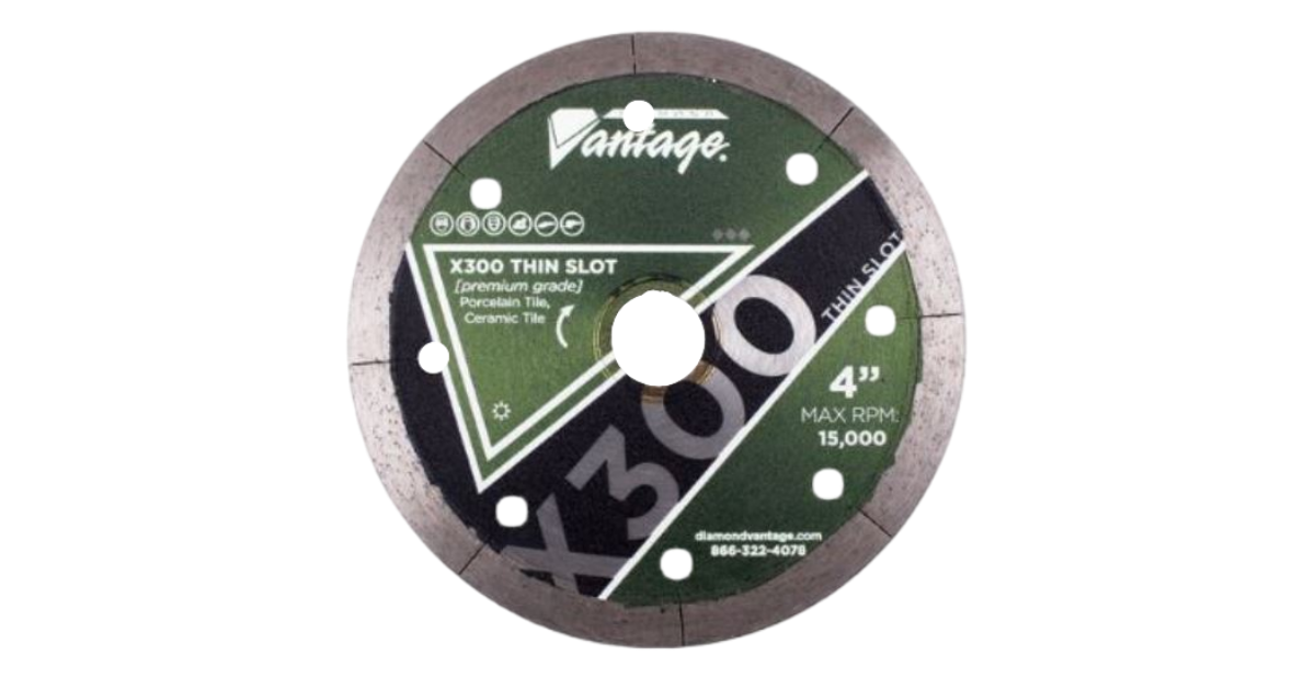 Diamond Vantage X300 Thin T-Slot Porcelain Tile Blade