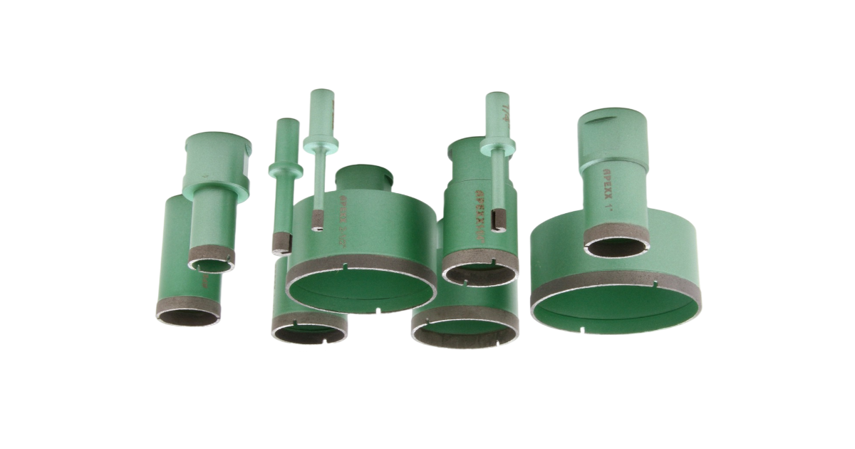APEXX Green Thin-Wall Porcelain/UCS Core & Blind-Hole Bits