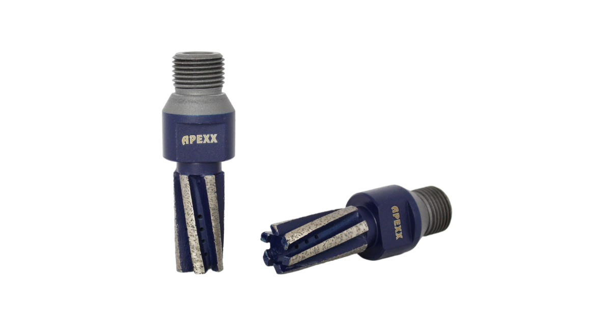 Apexx Dark Blue CNC Finger Bits For Quartzite, Granite & ES
