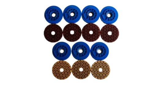 4" Copper Bond Snail Lock Pads for Flat Polish