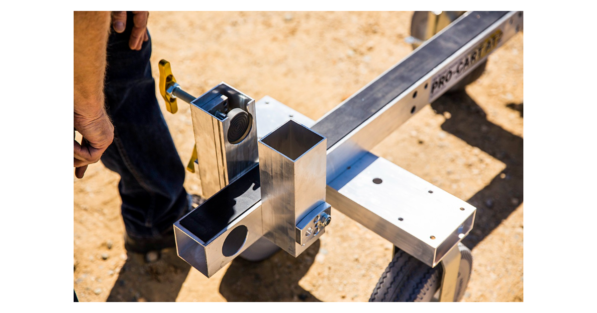 The Omni Cubed Pro-Cart AT2 is a heavy-duty, all-terrain cart designed to move countertops up stairs. It has a weight capacity of 1,000 lbs and weighs less than 65 lbs.