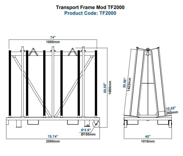 Aardwolf Transport Rack (6ft Long) TF2000
