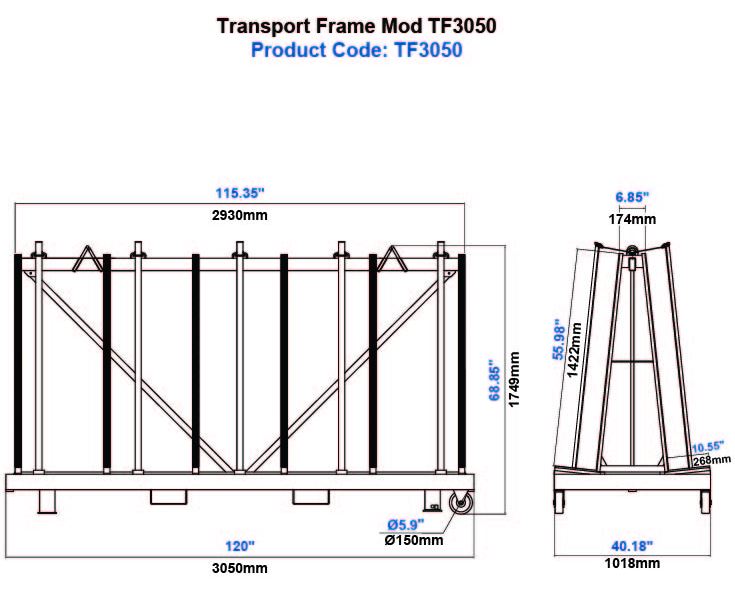 Aardwolf Transport (10ft Long) Rack TF3050