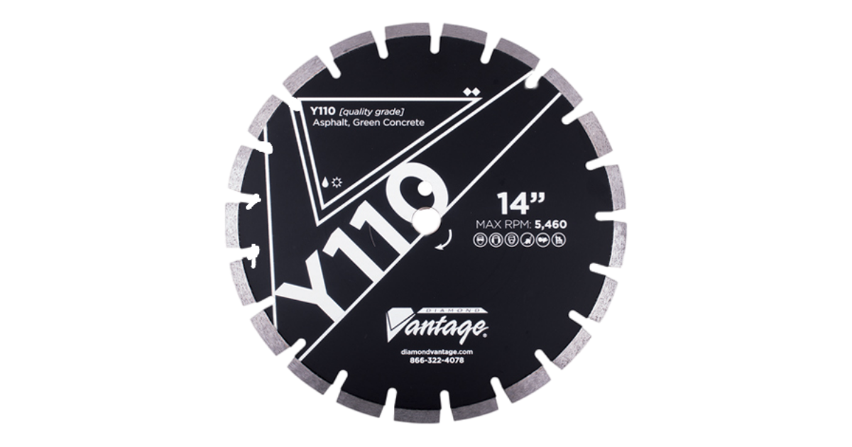 Diamond Vantage Y110 Asphalt Quality Blade