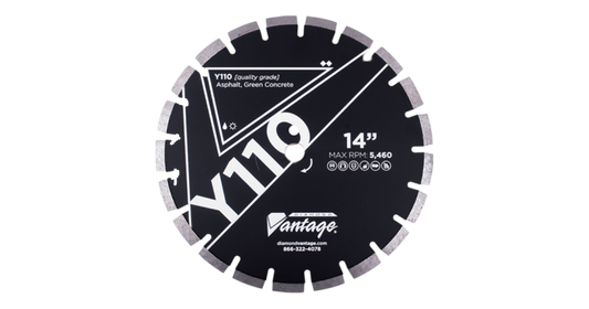 Diamond Vantage Y110 Asphalt Quality Blade