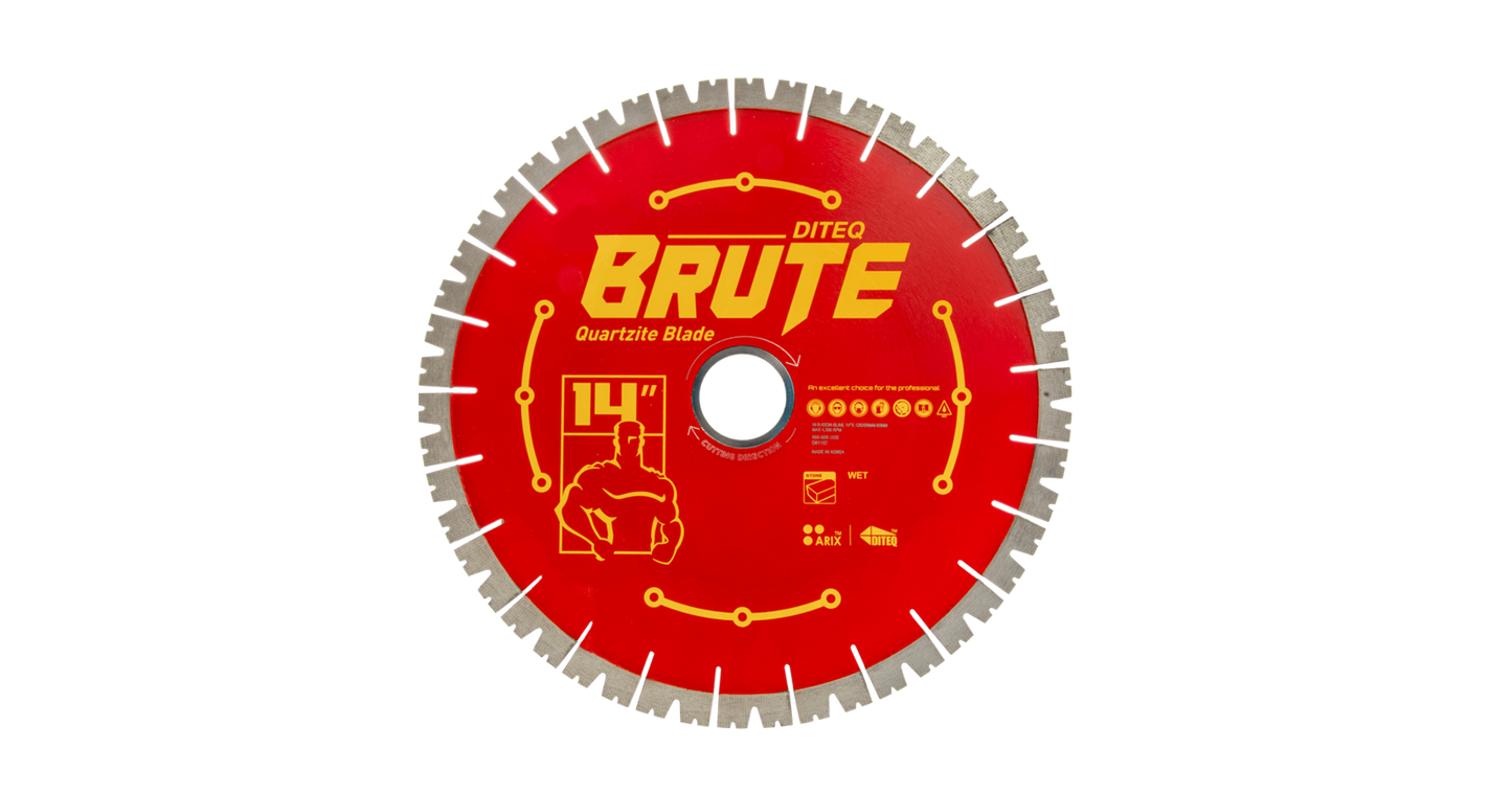 Diteq S-50QN Brute Quartzite Triple Notch Bridge Saw Blade