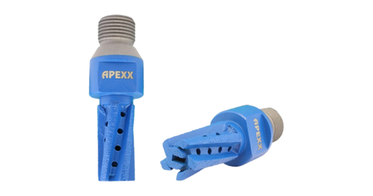 Apexx Reverse-Thread Blue CNC Finger Bits with Bottom Segment